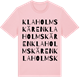 Pink Cotton t-shirt med Klaholmskären ordlek t-shirt