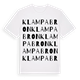Klampabron ordlek t-shirt