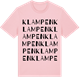 Pink Cotton t-shirt med Klampen ordlek t-shirt