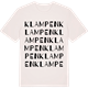 Vintage White t-shirt med Klampen ordlek t-shirt