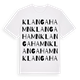 White t-shirt med Klangahamn ordlek t-shirt