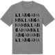 Mid Heather Gray t-shirt med Klangahamn ordlek t-shirt