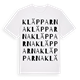 White t-shirt med Kläpparna ordlek t-shirt