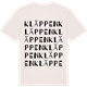 Vintage White t-shirt med Kläppen ordlek t-shirt