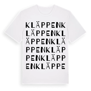 Kläppen ordlek t-shirt – ekologisk bomull t-shirt från Pinshirt