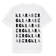 White t-shirt med Klaraberg ordlek t-shirt