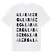 White t-shirt med Klaraberg ordlek t-shirt