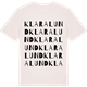 Vintage White t-shirt med Klaralund ordlek t-shirt