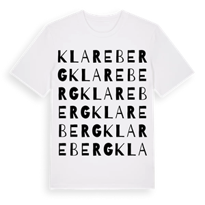 Klareberg ordlek t-shirt – ekologisk bomull t-shirt från Pinshirt