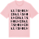 Pink Cotton t-shirt med Kläsholmen ordlek t-shirt