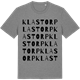 Mid Heather Gray t-shirt med Klastorp ordlek t-shirt