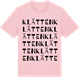 Pink Cotton t-shirt med Klätten ordlek t-shirt