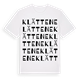White t-shirt med Klättene ordlek t-shirt