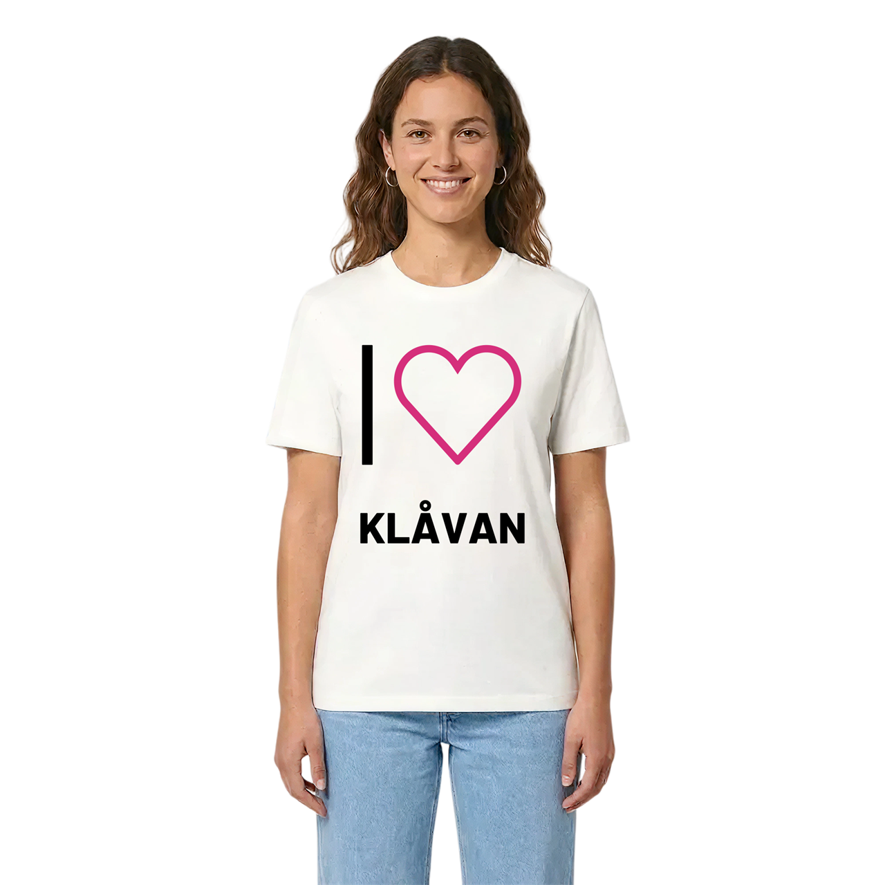 Jag älskar Klåvan t-shirt stort tryck i miljö