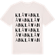 Vintage White t-shirt med Klåvan ordlek t-shirt