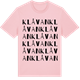 Pink Cotton t-shirt med Klåvan ordlek t-shirt