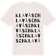 Vintage White t-shirt med Klavåsen ordlek t-shirt