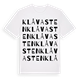 Klåvasten ordlek t-shirt