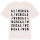 Vintage White t-shirt med Klåvene ordlek t-shirt