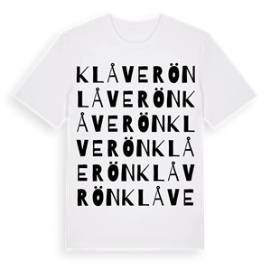 Klåverön ordlek t-shirt – ekologisk bomull t-shirt från Pinshirt