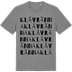 Mid Heather Gray t-shirt med Klåvränna ordlek t-shirt