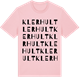 Pink Cotton t-shirt med Klerhult ordlek t-shirt