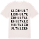 Vintage White t-shirt med Klerhult ordlek t-shirt