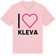 Pink Cotton t-shirt med Jag älskar Kleva t-shirt stort tryck