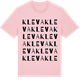 Pink Cotton t-shirt med Kleva ordlek t-shirt