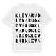 White t-shirt med Klevarud ordlek t-shirt