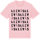 Pink Cotton t-shirt med Klevås ordlek t-shirt