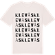 Vintage White t-shirt med Klevås ordlek t-shirt
