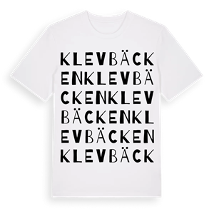 Klevbäcken ordlek t-shirt – ekologisk bomull t-shirt från Pinshirt