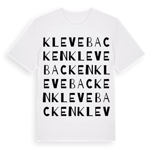 Klevebacken ordlek t-shirt – ekologisk bomull t-shirt från Pinshirt