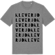Mid Heather Gray t-shirt med Kleverud ordlek t-shirt
