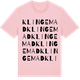 Pink Cotton t-shirt med Klingemad ordlek t-shirt