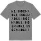 Mid Heather Gray t-shirt med Klingemad ordlek t-shirt