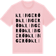 Pink Cotton t-shirt med Klingeröd ordlek t-shirt