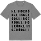 Mid Heather Gray t-shirt med Klingeröd ordlek t-shirt