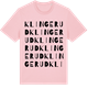 Pink Cotton t-shirt med Klingerud ordlek t-shirt