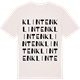 Vintage White t-shirt med Klinten ordlek t-shirt