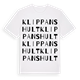 White t-shirt med Klippanshult ordlek t-shirt