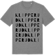 Mid Heather Gray t-shirt med Klipperud ordlek t-shirt