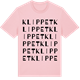 Pink Cotton t-shirt med Klippet ordlek t-shirt