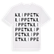 White t-shirt med Klippet ordlek t-shirt