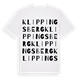 Klippingsberg ordlek t-shirt