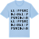 Blue Soul t-shirt med Klippsvedjan ordlek t-shirt