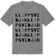 Mid Heather Gray t-shirt med Klippsvedjan ordlek t-shirt