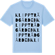 Blue Soul t-shirt med Klippträdgården ordlek t-shirt