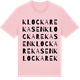 Pink Cotton t-shirt med Klockarekasen ordlek t-shirt